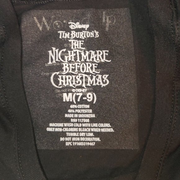 Tim Burton's The Nightmare Before Christmas Jack and Sally T-shirt Jr Sz Med - Picture 3 of 4